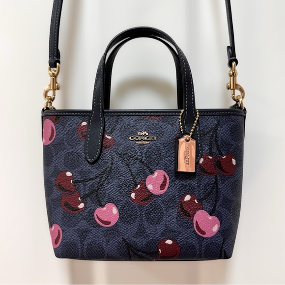 Coach Handbags - Coach City Mini Tote Signature Coated Canvas Cherry Print Tote NWT
